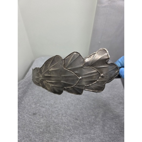 Vintage Womens Handmade Solid Brass Wide Statement Adjustable Leaf Belt 34in main image 4